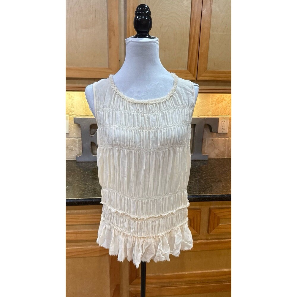 Theory Silk Tunic Moline Georgette Top Blouse Size S Like New